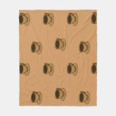 Mid Century Modern Bruin Gezellige Koffie Cup Fleece Deken (Voorkant)