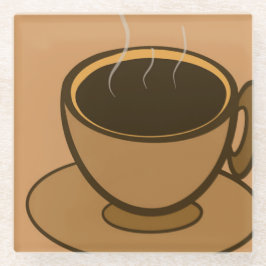 Mid Century Modern Bruin Gezellige Koffie Cup Glazen Onderzetter