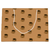 Mid Century Modern Bruin Gezellige Koffie Cup Groot Cadeauzakje (Voorkant)