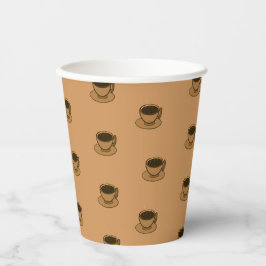 Mid Century Modern Bruin Gezellige Koffie Cup Papi Papieren Bekers