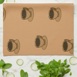 Mid Century Modern Bruin Gezellige Koffie Cup Theedoek