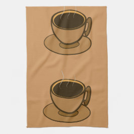 Mid Century Modern Bruin Gezellige Koffie Cup Theedoek