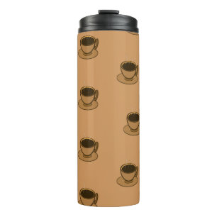 Mid Century Modern Bruin Gezellige Koffie Cup Thermosbeker