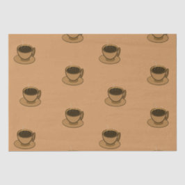 Mid Century Modern Bruin Gezellige Koffie Cup Tissuepapier