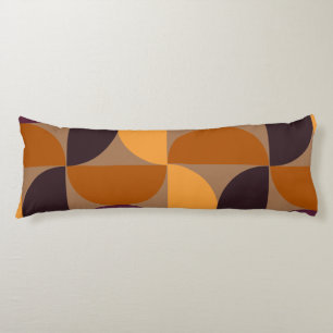 Mid-Century Modern Burnt Wine Eclipse Lichaamskussen