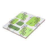 Mid Century Modern Chartreuse Green Tegeltje (Zijkant)
