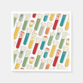 Mid Century Modern Chemistry Test Tube Stripe Servet