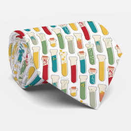 Mid Century Modern Chemistry Test Tube Stripe Stropdas