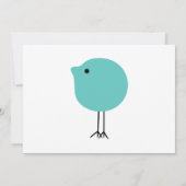 Mid Century Modern Chick Baby shower Kaart (Achterkant)