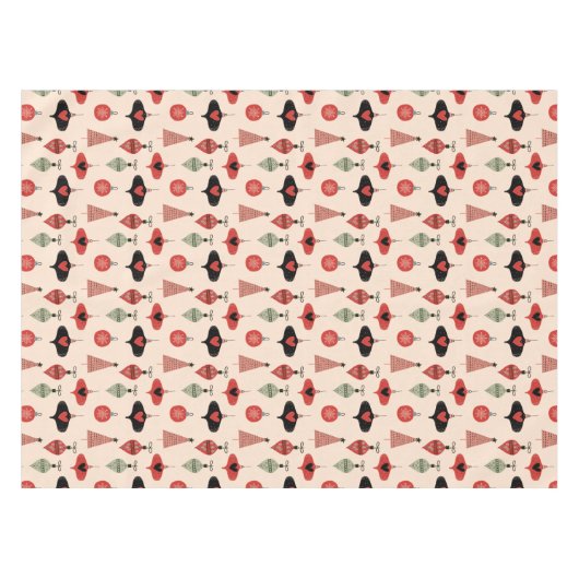 Mid Century Modern Christmas Pattern  Tafelkleed (Voorkant (Horizontaal))