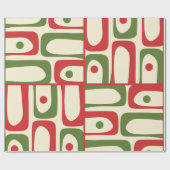 Mid Century Modern Christmas Piquet Abstract Cadeaupapier (Vlak)