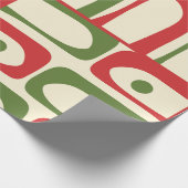 Mid Century Modern Christmas Piquet Abstract Cadeaupapier (Hoek)