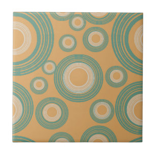 Mid Century Modern Circle Oranje Tegeltje