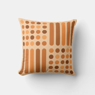 Mid Century Modern Circles Lines Oranje Kussen