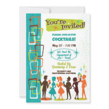 Mid-Century Modern Cocktails Verloving Feestje