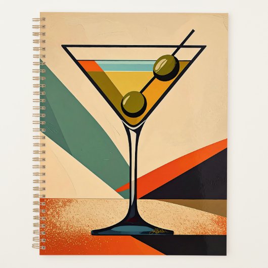 Mid Century Modern Color Block Martini Art (Devant)