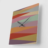 Mid-Century Modern Colorful triangles Vierkante Klok (Hoek)