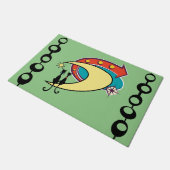 Mid Century Modern Cool Cat Boomerang Moon Doormat Deurmat (Schuin)