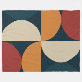 Mid-Century Modern Copper Firefly Fleece Deken (Voorkant (Horizontaal))