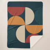 Mid-Century Modern Copper Firefly Sherpa Deken (Voorkant)