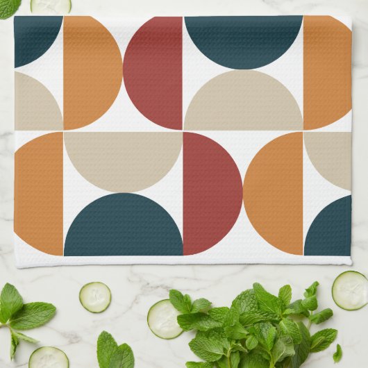 Mid-Century Modern Copper Firefly Theedoek (Gevouwen)