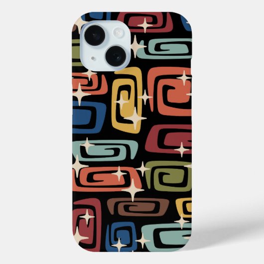 Mid Century Modern Cosmic Galaxies Case-Mate iPhone Case (Achterkant)