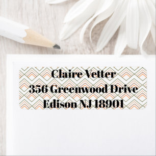 Mid-Century Modern Diamanten Etiket