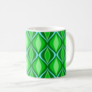 Mid-Century Modern Diamanten, Smaragdgroen Koffiemok