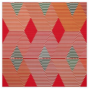 Mid-Century Modern Diamond Print, koraal Oranje Stof