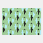 Mid Century Modern Diamonds begint drie kleuren Inpakpapier Vel (Voorkant 3)