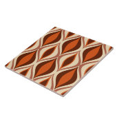 Mid-Century Modern Diamonds, bruin, beige en roust Tegeltje (Zijkant)