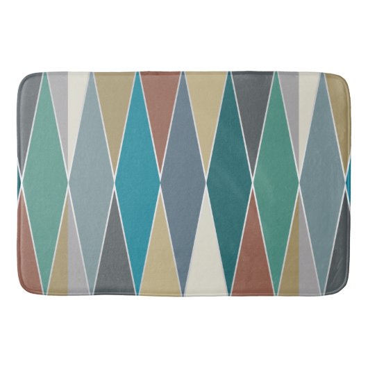 Mid Century Modern Diamonds (groot) Badmat (Voorkant)