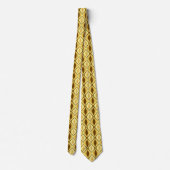 Mid-Century Modern Diamonds, Mustard Gold Stropdas (Achterkant)