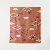 Mid Century Modern Diamonds Oranje Wandkleed (Voorkant)