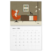 Mid Century Modern Dogs  Kalender (Mar 2026)