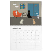 Mid Century Modern Dogs  Kalender (Feb 2026)