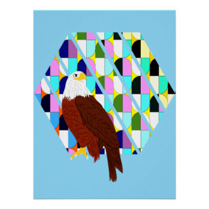 Mid Century Modern Eagle Perfect Poster