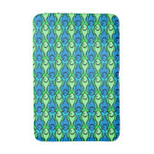 Mid-Century Modern Fish, Lime Green en Blue Badmat (Voorkant Verticaal)