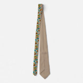 Mid-Century Modern Fish Tie Light Brown Stropdas (Achterkant)