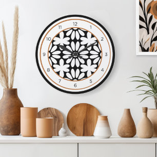 Mid Century Modern Floral Grote Klok