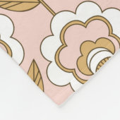 Mid-Century Modern Floral Pattern Fleece Deken (Hoek)