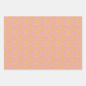 Mid Century Modern Floral Pattern Inpakpapier Vel (Voorkant)