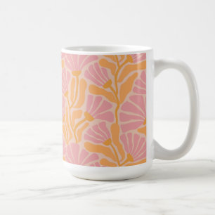 Mid Century Modern Floral Pattern Koffiemok