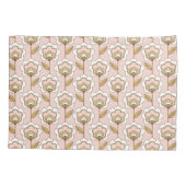 Mid-Century Modern Floral Pattern Kussensloop (Achterkant-Links)