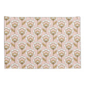 Mid-Century Modern Floral Pattern Kussensloop (Achterkant-Rechts)