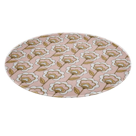 Mid-Century Modern Floral Pattern Snijplank (Hoek)