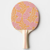 Mid Century Modern Floral Pattern Tafeltennisbatje (Voorkant)