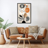 Mid Century Modern Floral Poster