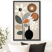 Mid Century Modern Floral Poster