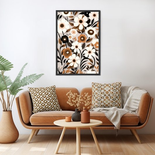Mid Century Modern Floral Poster